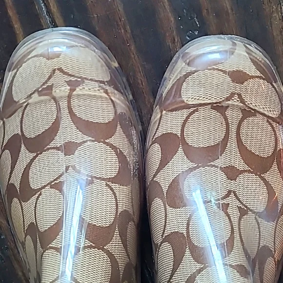 COACH RAIN BOOTS SZ 7 - Picture 6 of 7